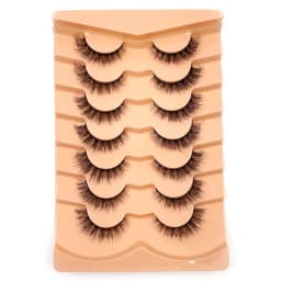 New 7 Pairs of Thick, 3D Simulation Mink Fur Fake Eyelashes Short, Dramatic Fake Eyelashes Wholesale Full Line Fake Eyelash Make