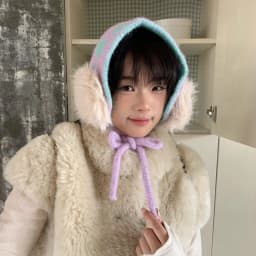 Heart Pattern Knitted Winter Earmuffs for Women Faux Fur Pom‑pom Ear Warmers Bow‑tie Design Soft Warm Cold‑proof Ear Muffs