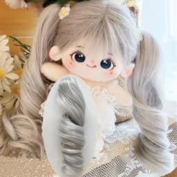 Msiredoll Wig Hair BJD Dolls Accessories For 20cm Cotton Doll Long Curly Hair Ponytail Chemical Fiber Wig