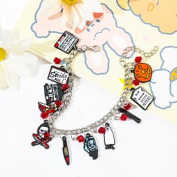 Halloween Michael Myers themed bracelet for European and American movies, Moonlight, Heart, Panic