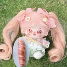 Msiredoll Wig Hair BJD Dolls Accessories For 20cm Cotton Doll Long Curly Hair Ponytail Chemical Fiber Wig