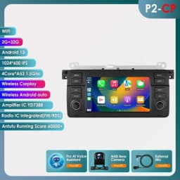8+128G AI Voice Car Android Auto Radio for BMW E46 M3 318 320 325 330 335 Carplay 4G LTE Multimedia Player GPS Autoradio RDS SWC