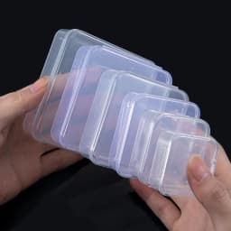 Square Plastic Storage Box Transparent Jewelry Beads Container Small Items Sundries Organizer Packing Case Fishing Accessories