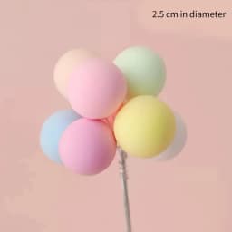 5/8Pcs/set Colorful Ball Bundle Clay Balloons Cake Topper Creative Cupcake Card Flag Birthday Party Baby Shower Dessert Decor
