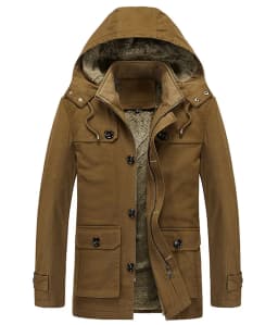 Military Cargo Coat Mens Thick Warm Man Jacket Winter Parkas Casual Cotton Padded Jacket Male Multi-Pocket Fur Hoodies Men Parka