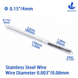 DIY Drill Brushes 50 X 150mm Stainless Steel Wire Tube Brush for Inner Diameter Deburring Polishing Cleaning Rust Removing