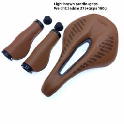 Retro Bicycle Saddle MTB Bike Saddle 155mm with Bike Bar Tape Road Bike Bicycle Brown Color / Steel Saddle Rails Bicycle Cycling