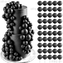 50/100pcs Cake Ball Picks Topper Wholesale 4 Sizes Foam Balls Cake Toppers for Birthday Christmas Wedding Cake Decoration Favor