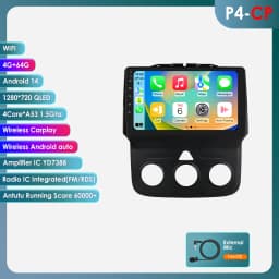 Hizpo 9inch Android Car Radio For Dodge Ram 1500 2500 3500 (2013-2018) Manual AC Stereo Head Unit Navigation Carplay Touchscreen