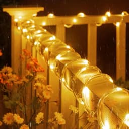 Solar Rope Lights Solar LED Light Path Deck Outdoor Garden Solar String Lights Waterproof Outdoor Lighting Strips 8 Light Modes