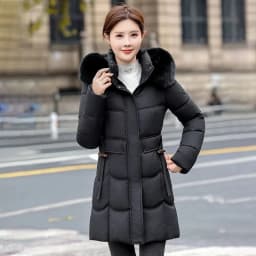 Women's Down Cotton Jacket 2025 Comfortable Elegant Ladies Winter Parka Coat Loose Temperament Lady Cotton Padded Outerwear