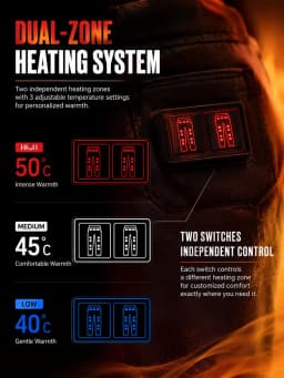 Winter Heated Pants with 22-Zone Heating Dual Control 3-Temperature Settings Ideal for Skiing And Cold Weather Work Casual Wear