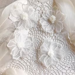 5Pcs Double Layer Lace Flower Applique Embroidered Patches Rpair For DIY Handmade Craft Wedding Dress Decoration 6.5CM Wide