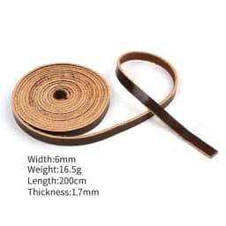 1 Roll 2 Meters DIY Genuine Leather Strips for Bag Accessories Belt Handle Crafts Making Cow Leather Strap Braided Threads