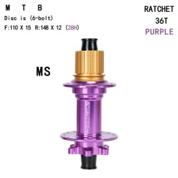 6 Colors Available 28H 36T MTB Rear Hub Super Lightweight CNC Alloy Boost 148mm Mountain Bike Compatible With XD HG MS Freewheel