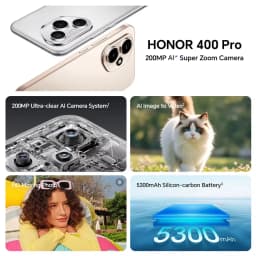 HONOR 400 Pro 5G,EU Version, 5G Smartphone, 200MP Ultra-clear AI Main Camera, Qualcomm Snapdragon 8 Gen 3, 5300mAh Battery