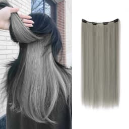 22inch Long Straight colorful Synthetic Hair Extensions - Invisible Clip-In, High Temperature Resistant, Easy to Wear for Women