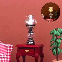 1:12 Dollhouse Miniature LED Light Candlestick Lamp Desk Lamp Home Lighting Model Furniture Decor Toy Doll House Accessories