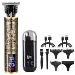 USB Men Electric Hair Clipper / LCD Display New Electric Men's Retro T9 Style Buddha Head Oil Head Scissors New Hot Sale