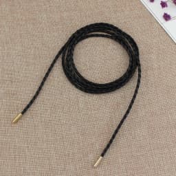 New Round Leather Rope Dresses Coat Decoration String Waist Belt For Women Solid Fashion Long Waist Chain Vintage Waistband