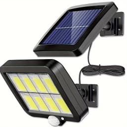 Solar Lights Outdoor Waterproof IP54, 160 COB LED Solar Motion Sensor Wall Lights, Split Design Solar Powered Security Lights with Emergency Lighting for Garden, Porch, Yard, Patio and Outdoor Street