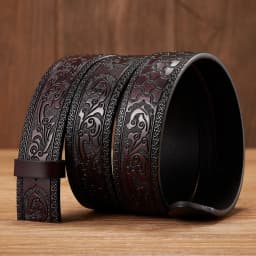 3.5CM Width No Buckle Cowskin Genuine Leather Belt Quality Automatic Print Wasitbad Strap Bussiness Male Belt Men Without Buckle