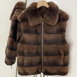 OFTBUY Big Turn Collar Two Ways Wear Sleeveless Clothes Female New Winter Fur Waistcoat Women Reversible Real Rabbit Fur Vest