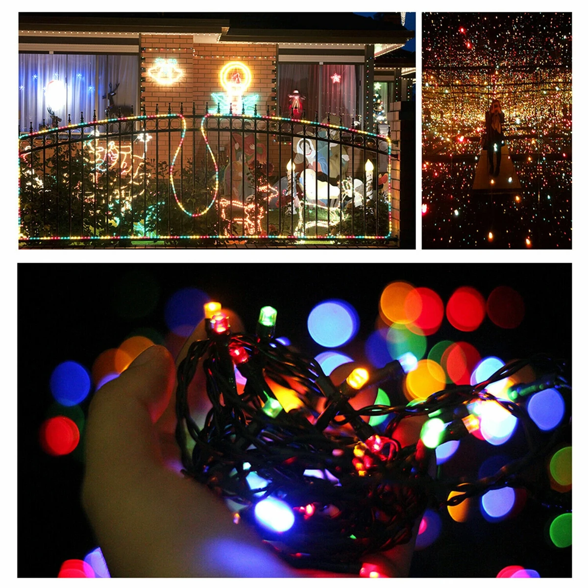 Fairy LED Garland Ambinet Lights String 110V 220V Waterproof Festival Christmas Tree NewYear Party Curtain Stair Yard Decor Lamp