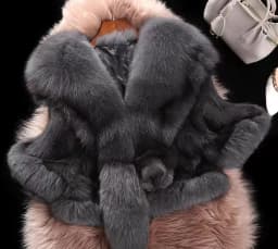 Natural Fox Fur Jacket Shawls Real Fox Fur Jacket Women Winter Natural Fur Vest Fashion Short Coat Shawl Temperament