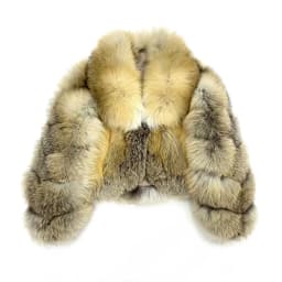 Women's Luxury Natural Fox Fur Jacket Long Turn-Down Collar Real Fox Fur Jacket Turn-down Collar Luxury
