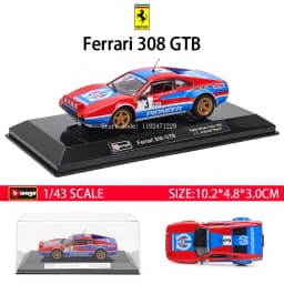 Bburago 1:43 Le Mans Ferrari 499P 2024 488 250 512 Alloy Luxury Vehicle Diecast Pull Back Cars Model Toy Collection Gift