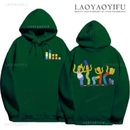 The Simpsons Duff Beer Circle Logo V2 Hoodie Funny Retro Street Fashion Men's Gift Long Sleeve Design Printed Family Pullover