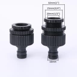 1/2“ 3/4" 1 Inch Thread Quick Connector Garden Irrigation Hose Quick Coupling Plastic Watering Pipe Quick Connector Fittings