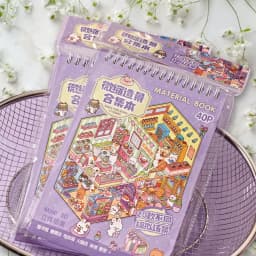 40pcs/pack Cute Town 3.0 Mini Scene Sticker Book with Tweezers 3D Stereo House Journal Quiet Book cute stickers