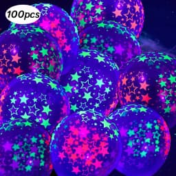 1Set Neon Balloons Neon Glow UV Glow Balloons Garland Arch Kit Fluorescent Globos Blacklight Birthday Party Decor Baby Shower