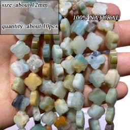 Wholesale Natural Amazonite Various Shape Stone Beads Round Faceted Rondelle Square Irregular for Jewelry Making Diy Bracelet