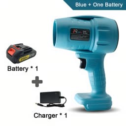 Powerful Air Blower with 550g Thrust Turbo Fan for Cleaning Leaves, Snow, and Dust โ Includes 18V Makita - Compatible Battery