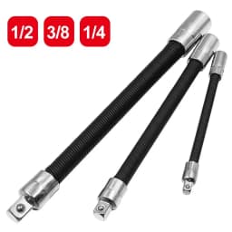 1/3pcs Flexible Shaft Drive Socket Extension Bar High Torque Ratchet Wrench Post Extension Rod 1/4 3/8 1/2 Conversion Head