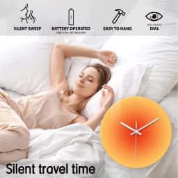 A Creative Gradient Solid Color Tempered Glass Wall Clock, Silent Non-Ticking Timekeeping Wall Clock - Battery-Powered Durable Clock (Battery Not Included), Valentine's Day Gift, Suitable for Bedroom, Living Room, Kitchen, Hallway, Party Venues, Easter, Mother's Day Gift