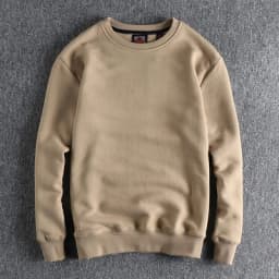 Autumn Winter American Retro Heavyweight Velvet Solid Color Sweatershirt Men's Fashion Pure Cotton Washed Youth Pullover Hoodies