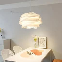 Danish Designer White Rose Pendant Lighting for Kitchen Island Bedroom Romantic Restaurant Acrylic Petal Chandelier Decor Lamps