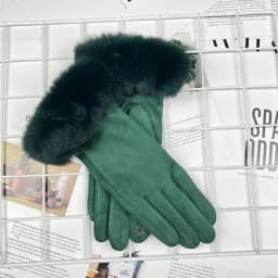 Candy Color Plus Velvet Thicken Women Keep Warm Gloves Fashion Elegant Plush Wrist Winter Cycling Drive Touch Screen Gloves