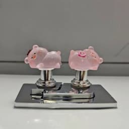 Cute Luminous Pig Toilet Presser Water Tank Buttons Protector Multi-useful Furniture Handle Home Bathroom Accessories