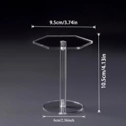 Acrylic Transparent Jewelry Perfume Cosmetics Display Stand Frame Round Diamond Ring Holder Bracket Small Doll Model Organizer