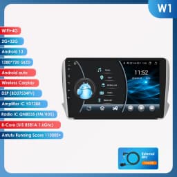 Hizpo 2Din 10.1inch Android Auto Car Radio for Peugeot 208 2008 2014 - 2018 BT 4G SWC GPS Navigation RDS DSP UIS8581 Headunit