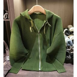 Drawstring Spring New Hooded Pleated Zipper Women's Sweatshirts Loose Elegant Simple High Quality Cardigan Coat 245YG