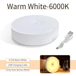 LED Night Light Motion Sensor Light USB Rechargeable Kitchen Bedroom Magnetic Base Wall Light Stairs Lighting Night Lamp