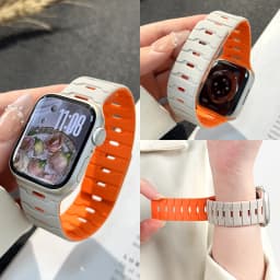 Magnetic Strap For Apple Watch Bands Ultra 2 49mm 45mm 44mm 46mm 42mm Belt Silicone Bracelet iWatch Series 11 10 8 7 6 5 4 9 SE
