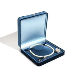 High End Rounded Edge Velvet Jewelry Storage Box with Multi Compartments for Earrings Rings Bracelets Necklaces Organizer Gift