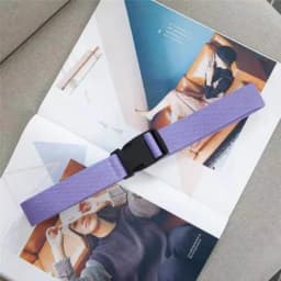 Adults Adjustable All-Match Belt Unisex Korean Style Canvas Belts Vintage Plastic Buckle Elastic Solid Color Long Waistband